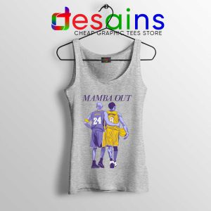 Mamba Out LA Lakers 8 24 Sport Grey Tank Top Kobe Bryant RIP Tops