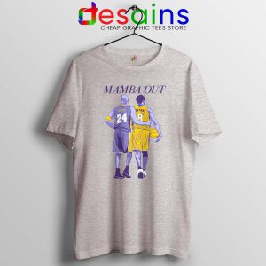 Mamba Out LA Lakers 8 24 Sport Grey Tshirt Kobe Bryant RIP Tees