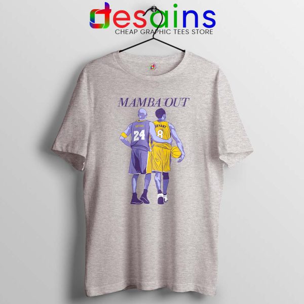 Mamba Out LA Lakers 8 24 Sport Grey Tshirt Kobe Bryant RIP Tees