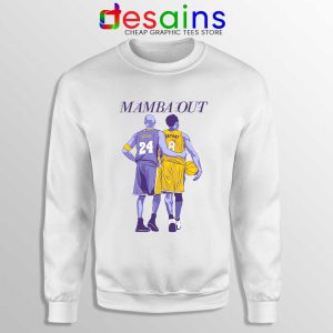 Mamba Out LA Lakers 8 24 White Sweatshirt Kobe Bryant RIP Sweaters