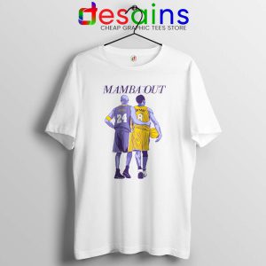 Mamba Out LA Lakers 8 24 White Tshirt Kobe Bryant RIP Tees