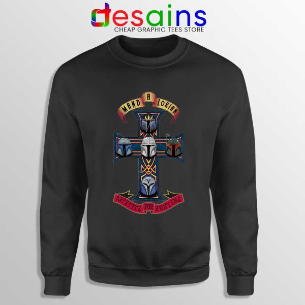 Mando Appetite for Destruction Black Sweatshirt The Mandalorian Sweaters