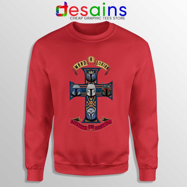 Mando Appetite for Destruction Red Sweatshirt The Mandalorian Sweaters