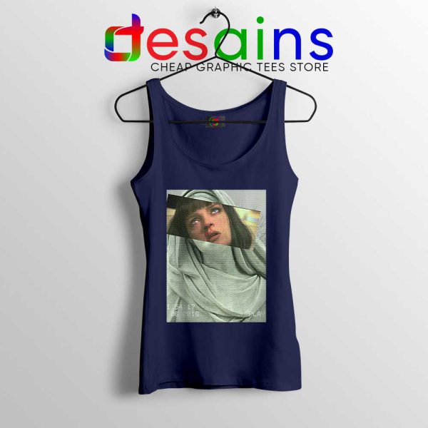 Mia Wallace Maria Navy Tank Top Quentin Tarantino Pulp Fiction Tops