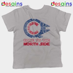 Millennium Falcon Chicago Cubs Light Grey Kids Tshirt