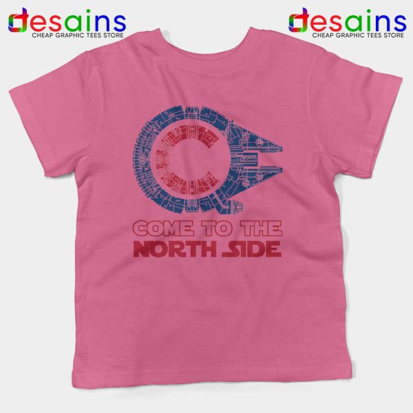 Millennium Falcon Chicago Cubs Pink Kids Tshirt