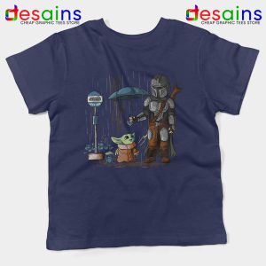 My Neighbor Baby Yoda Navy Kids Tshirt The Mandalorian Youth