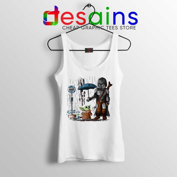 My Neighbor Baby Yoda Tank White Top The Mandalorian Tops