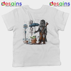 My Neighbor Baby Yoda White Kids Tshirt The Mandalorian Youth Tees