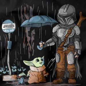 My Neighbor Grogu Tank Top – Totoro Inspired Star Wars Fan Art
