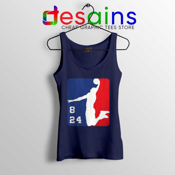 NBA League Logo Kobe Navy Tank Top RIP Black Mamba Tops