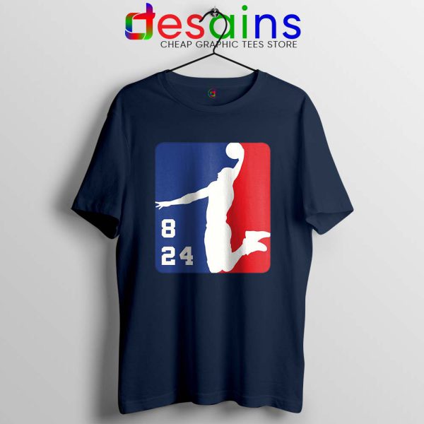 NBA League Logo Kobe Navy Tshirt RIP Black Mamba Tee Shirts