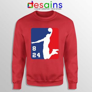 NBA League Logo Kobe Red Sweatshirt RIP Black Mamba Sweaters