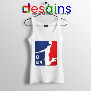 NBA League Logo Kobe White Tank Top RIP Black Mamba Tops