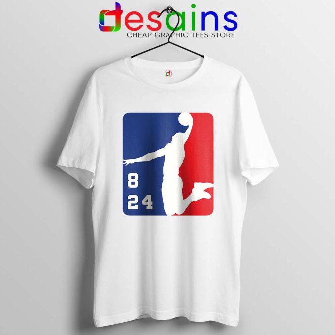 NBA League Logo Kobe White Tshirt RIP Black Mamba Tee Shirts