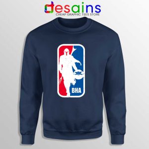 NBA Logo Mandalorian Navy Sweatshirt The Black BHAlir Sweaters