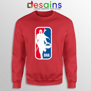 NBA Logo Mandalorian Red Sweatshirt The Black BHAlir Sweaters