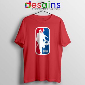 NBA Logo Mandalorian Red Tshirt The Black BHAlir Tees
