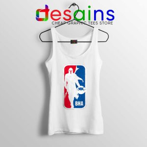 NBA Logo Mandalorian White Tank Top The Black BHAlir Tops