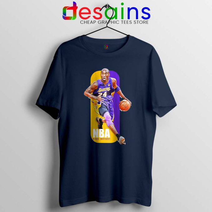 NBA Logo Tribute Kobe Navy Tshirt NBA Kobe Bryant RIP Tee Shirts