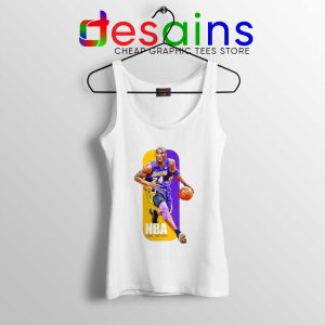 NBA Logo Tribute Kobe White Tank Top NBA Kobe Bryant RIP Tops