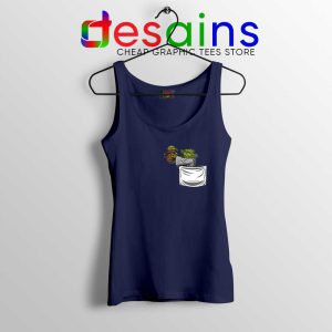 Pocket Master and Baby Yoda Navy Tank Top Star Wars Mando Tops