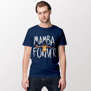 Quote Mamba Forever Kobe Bryant Navy Tshirt Thanks Mamba