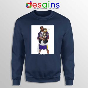 RIP Kobe Bryant Trophy Photo Navy Sweatshirt RIP Mamba Lakers