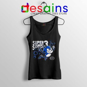 Sonic in Super Mario Bros 3 Black Tank Top Super Hedgehog Tops