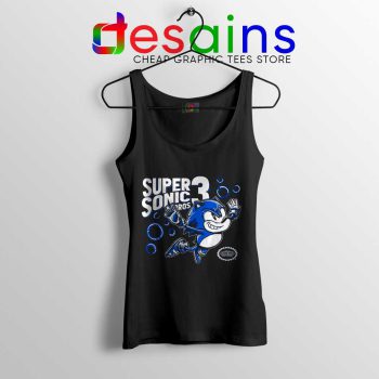 Sonic in Super Mario Bros 3 Black Tank Top Super Hedgehog Tops