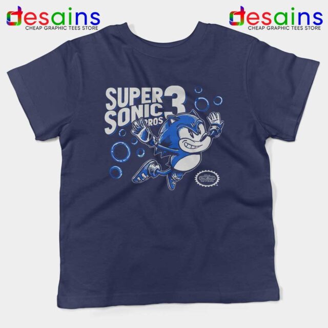 Sonic in Super Mario Bros 3 Kids Tshirt