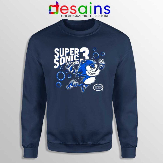 Sonic in Super Mario Bros 3 Sweatshirt Super Hedgehog Sweaters S-3XL