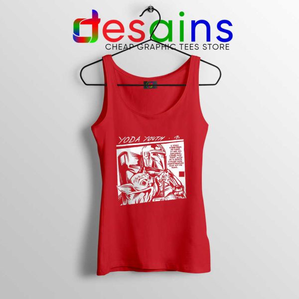 Star Wars Youth Yoda Red Tank Top Mandalorian Merch Tops