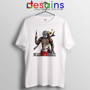 The Man Dad Lorian White Tshirt The Mandalorian Dads Side Tees