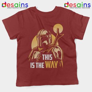 The Way of the Creed Maroon Kids Tshirt Disney The Mandalorian Youth