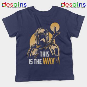 The Way of the Creed Navy Kids Tshirt Disney The Mandalorian Youth