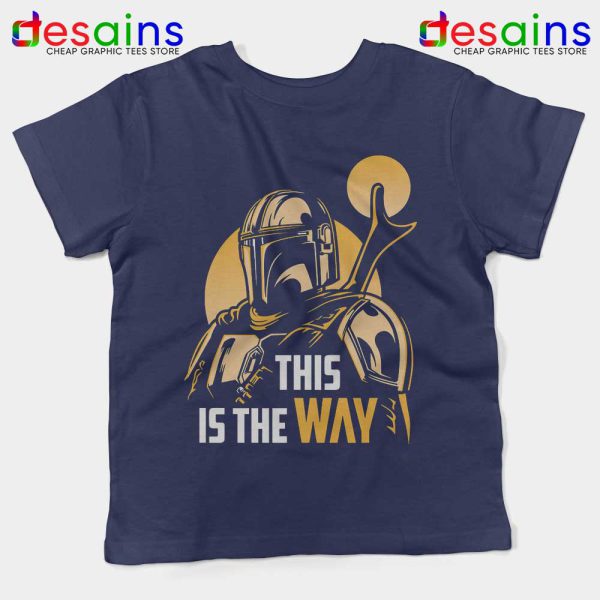 The Way of the Creed Navy Kids Tshirt Disney The Mandalorian Youth