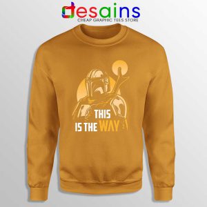 The Way of the Creed Orange Sweatshirt Disney The Mandalorian Sweaters