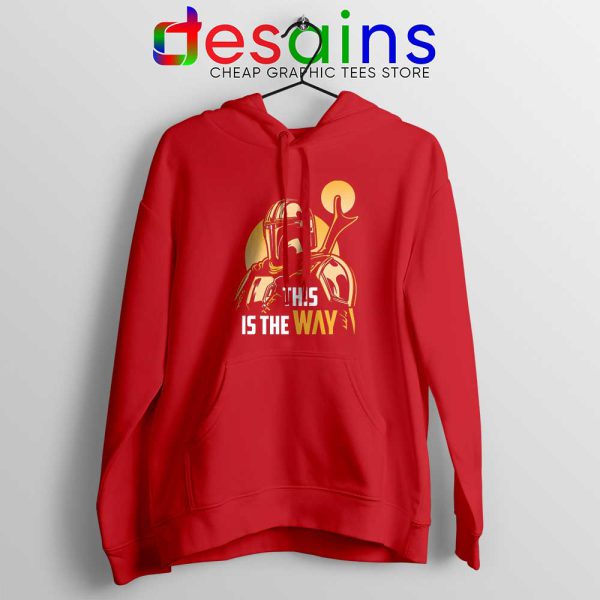 The Way of the Creed Red Hoodie Disney The Mandalorian Hoodies