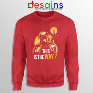 The Way of the Creed Red Sweatshirt Disney The Mandalorian Sweaters