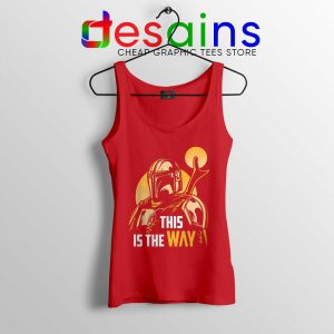 The Way of the Creed Red Tank Top Disney The Mandalorian Tops