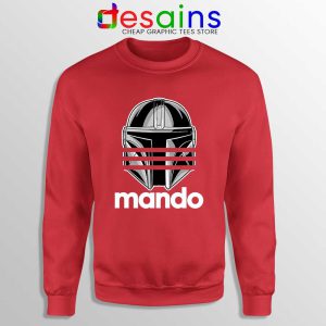 Three Stripes Mando Red Sweatshirt The Mandalorian Star Wars Sweaters