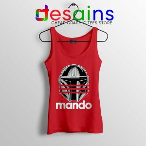 Three Stripes Mando Red Tank Top The Mandalorian Star Wars Tops