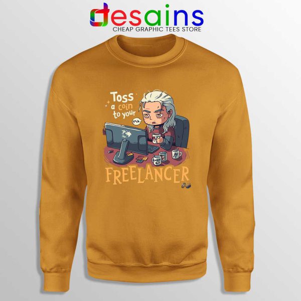 Tos A Coin To Your Freelancer Orange Sweatshirt The Witcher Sweaters