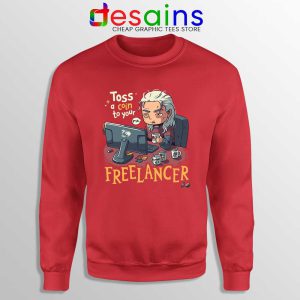 Tos A Coin To Your Freelancer Red Sweatshirt The Witcher Sweaters