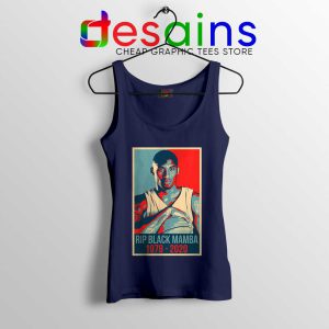 Vintage Rip Black Mamba Navy Tank Top NBA Legend Kobe Tops