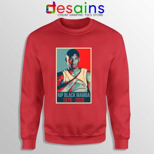 Vintage Rip Black Mamba Red Sweatshirt NBA Legend Kobe Sweaters