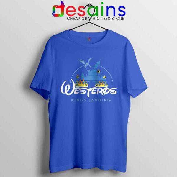 Westeros Kings Landing Disney Blue Tshirt Game of Thrones Tees