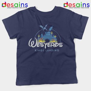 Westeros Kings Landing Disney Navy Kids Tshirt Game of Thrones Youth