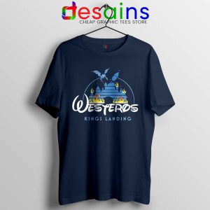 Westeros Kings Landing Disney Navy Tshirt Game of Thrones Tees